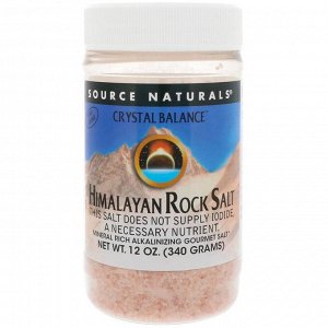 Source Naturals, Кристаллический баланс, гималайская каменная соль, мелкого помола, 12 унций (340 г)