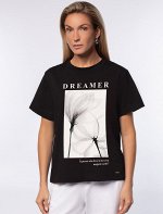 Футболка из премиального хлопка с эластаном черный_dreamer