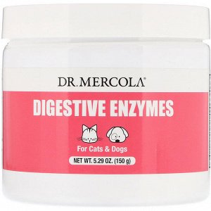 Dr. Mercola, Пищеварительные ферменты, Для кошек и собак, 150 г (5,29 унции)