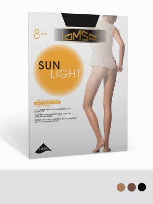 Колготки  Sun Light 8 (Omsa) тончайшие эластичные, создающие эффект обнаженности