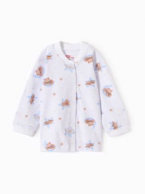 Кофточка детская ATA kids «Сон», молочная/голубая.