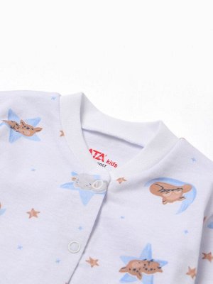 Кофточка детская ATA kids «Сон», молочная/голубая.
