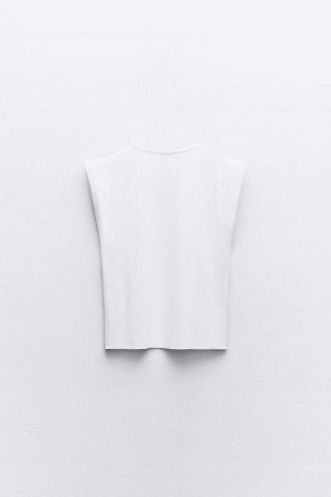 Топ Цвет как на первом фото ФУТБОЛКА С УЗОРОМ В РЕБИНКИ (T-SHIRT MIT RIB-MUSTER) СТАНДАРТНЫЙ ФОРМА - КРУГЛЫЙ ШЕИ - СТАНДАРТНАЯ ДЛИНА - ЗАНИЖЕННЫЙ ПЛЕЧЕВОЙ ШВ Футболка с круглым вырезом и заниженным пл