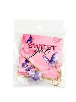 Подвеска с кулоном сердце Sweet girl, 2.4x2.3 см