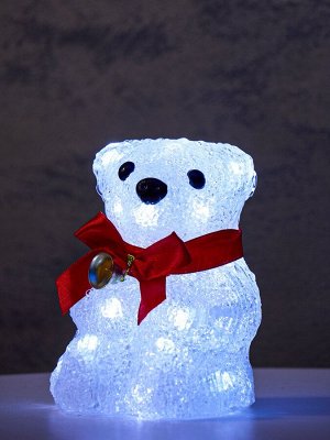 Светодиодная фигура «Медвежонок» 13x10 см, акрил, 20 LED, батарейки ААх2 (не в комплекте), свечение белое