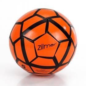 Мяч футбольный Zilmer "Первый гол" (размер 5, ПВХ, 230 г, оранжево-чёрн.)
