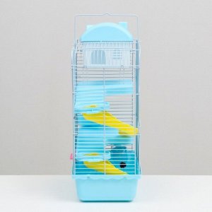 Клетка для мелких грызунов "Пижон", с наполнением, 23 х 17 х 40 см, голубая