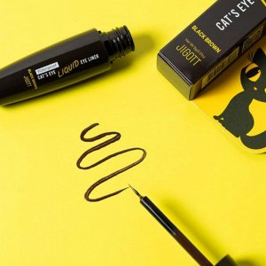 Jigott Водостойкая жидкая подводка для глаз / Cat's Eye Waterproof Liquid Eyeliner Black Brown, черно-коричневый