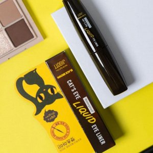 Jigott Водостойкая жидкая подводка для глаз / Cat's Eye Waterproof Liquid Eyeliner Black Brown, черно-коричневый