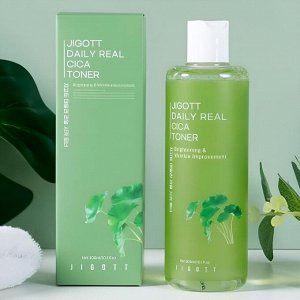 Jigott Успокаивающий тонер с центеллой / Daily Real Cica Toner, 300 мл