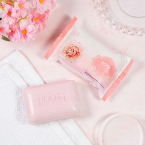 Jigott Мыло-скраб для лица и тела с экстрактом розы / Rose Scrub Soap, 150 г