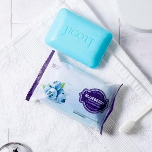 Jigott Мыло-скраб для лица и тела с экстрактом черники / Blueberry Scrub Soap, 150 г