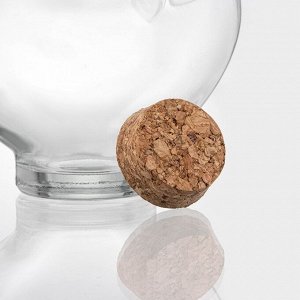 Банка для сыпучих продуктов Доляна «Парфе. Амур», 350 мл, 5*11 см, с пробковой крышкой, стекло, прозрачная