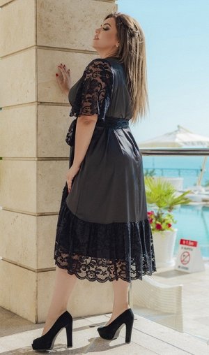 Платье модное с гипюром БЖ-903