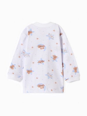 Кофточка детская ATA kids «Сон», молочная/голубая.