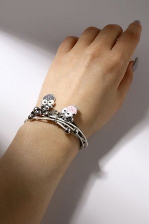 Браслеты парные «Неразлучники» совы, цветные, L=12,5 см