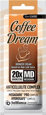 Крем-автозагар Coffee Dream 20х bronzer с кофеином, маслом Ши, экстрактом имбиря,15 мл