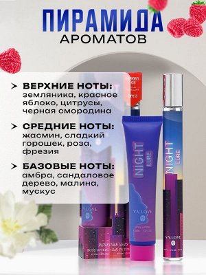 Парфюмерный набор женский NIGHT LURE: Туалетная вода, 35мл + Лосьон для тела, 35мл