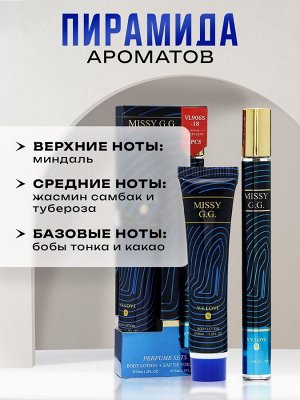 Парфюмерный набор женский Missy G.G: Туалетная вода, 35мл + Лосьон для тела, 35мл