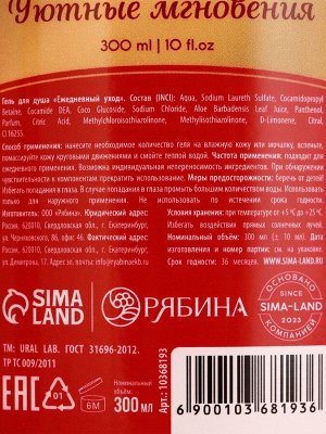 Подарочный набор новогодний URAL LAB «Уютные мнгновения»: гель для душа 300 мл и мист для тела 88 мл