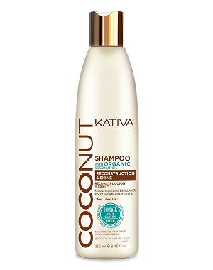 COCONUT Восстанав-щий шампунь с органическим кокосовым маслом для поврежденных волос 250мл Kativa(р)