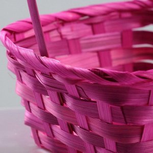 Набор корзин плетёных, бамбук, 3 шт, розовый