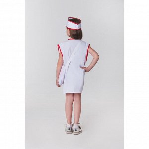 Карнавальный костюм "Медсестра", халат, сумка, повязка на голову, рост 110-122 см, 4-6 лет
