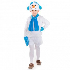 Карнавальный костюм "Снеговичок", плюш, 4-7 лет