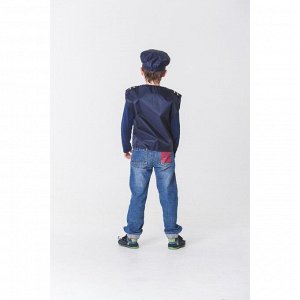 Детский карнавальный костюм "Машинист поезда", жилет, кепка, 4-6 лет, рост 110-122 см