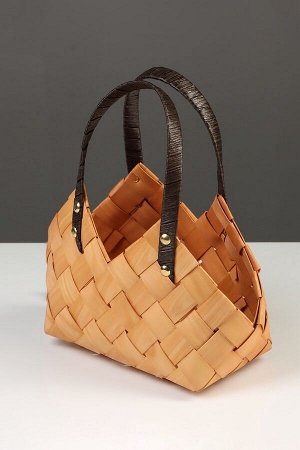 Набор корзин плетёных, 2 шт., 30x17x19 см, 24x14x15 см, ива, натуральный цвет