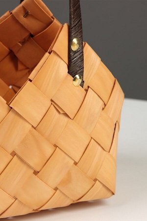 Набор корзин плетёных, 2 шт., 30x17x19 см, 24x14x15 см, ива, натуральный цвет