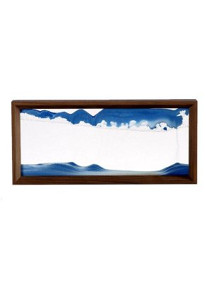 Песочные часы-картина, 17x37 см, антистресс, песок синий