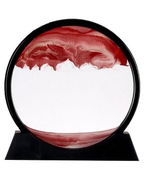 Песочные часы-картина, d=26 см, антистресс, песок розовый