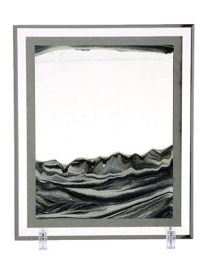Песочные часы-картина, 30x25 см, антистресс, песок чёрный