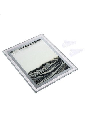 Песочные часы-картина, 30*25 см, антистресс, песок чёрный