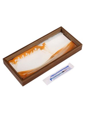 Песочные часы-картина, 17?37 см, антистресс, песок оранжевый