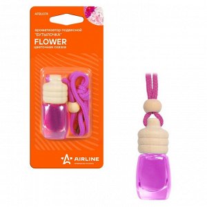 Ароматизатор подвесной Airline «Бутылочка» Flower (Цветочная сказка), жидкий, 5мл, арт. AFBU074
