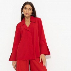 Блуза с имитацией застёжки, Амбассадор стиля (red)