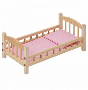 PFD116 Классическая кроватка для кукол,розовый текстиль