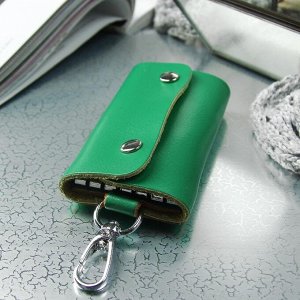 Ключница, 7 карабинов, цвет зелёный