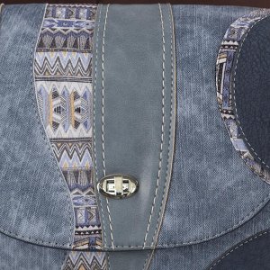 Сумка женская, отдел на молнии, наружный карман, длинный ремень, цвет синий