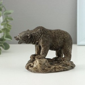 Фигурка гипс «Медведь хозяин тайги», 10x13 см, под бронзу