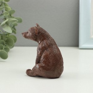 Хорошие сувениры Фигура &quot;Медведь сидит&quot; 9х5см, коричневый