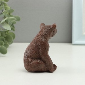 Хорошие сувениры Фигура &quot;Медведь сидит&quot; 9х5см, коричневый