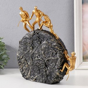 Фигурка полистоун «Скалы. Сила духа», под золото и камень, 24.5x6.1x26 см