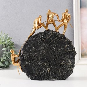 Фигурка полистоун «Скалы. Сила духа», под золото и камень, 24.5x6.1x26 см