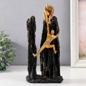Фигурка полистоун «Скалы. Взаимопомощь», под золото, 12.3x8x25.5 см
