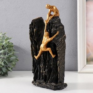 Фигурка полистоун «Скалы. Взаимопомощь», под золото, 12.3x8x25.5 см