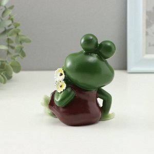 Фигурка полистоун TAKE IT EASY «Лягушка с ромашкой», 7x9.5x11.5 см