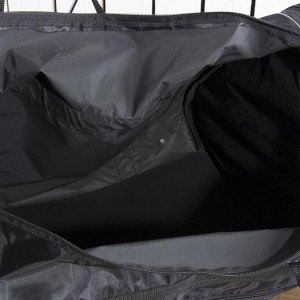 Сумка спортивная, отдел на молнии, 3 наружных кармана, длинный ремень, цвет чёрный